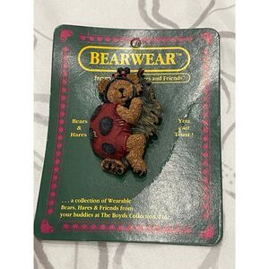 New‎ Boyd Bears and Friends Bearwear Ladybug Pin 1995
